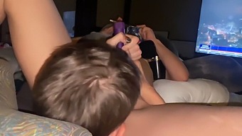 A Purple-Haired Caregiver Introduces A Sex Toy To A Quadruplet Of Bi Babes